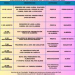 CALENDARIO DE ACTIVIDADES TERCER TRIMESTRE 2025