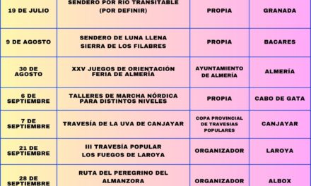 CALENDARIO DE ACTIVIDADES TERCER TRIMESTRE 2025