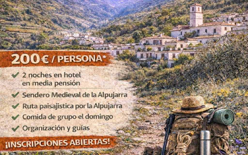 1,2 y 3 de mayo. Escapada Senderista a la Alpujarra Granadina. COMPLETO.