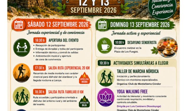 IV ENCUENTRO SENDERISTA «LOS FUEGOS DE LAROYA» 12 Y 13 DE SEPTIEMBRE.